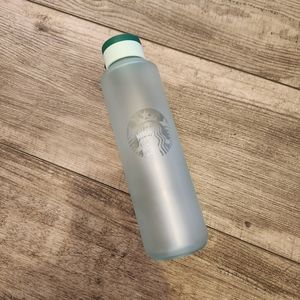 Starbucks water jug cup bottle plastic cold green 24 Oz 710 ml turquoise lid